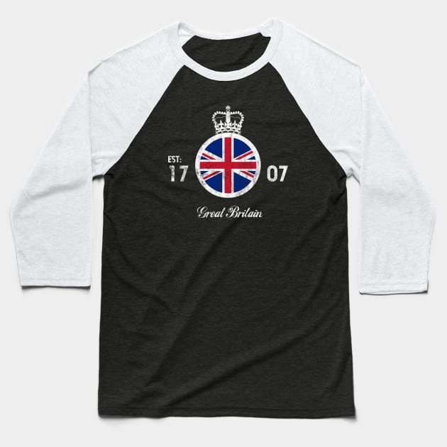 Great Britain - Established 1707 - Colour Baseball T-Shirt by Acka01